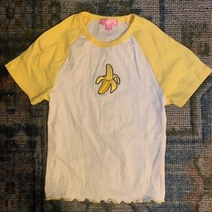 Sugar Thrillz Banana cropped tee